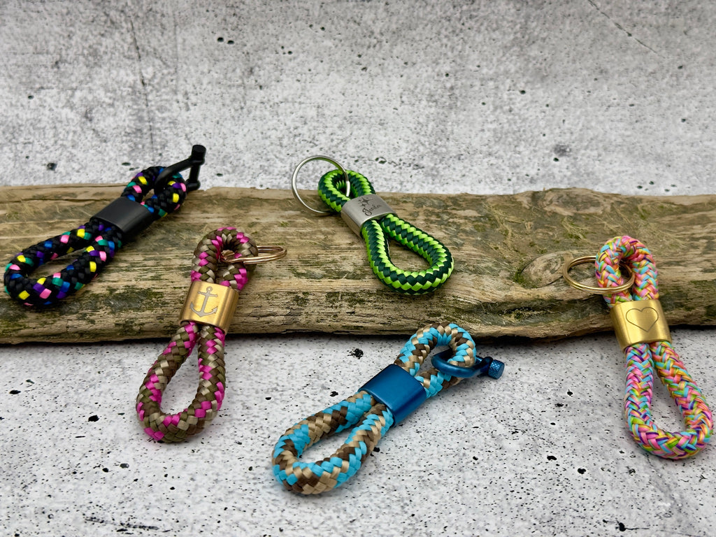 Segeltau Schlüsselanhänger INFINITY mit personalisierte Gravur