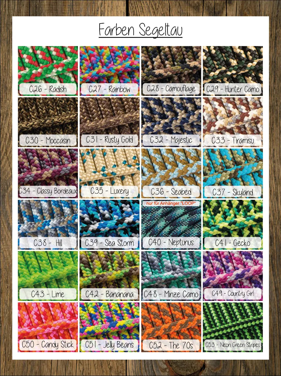 Segeltau Schlüsselanhänger INFINITY mit personalisierte Gravur