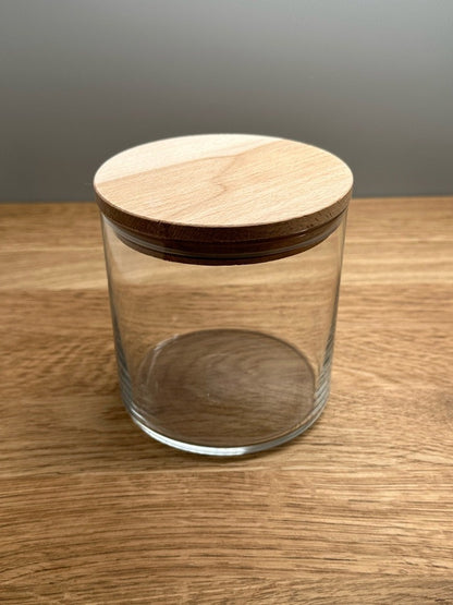 Vorratsglas mit Holzdeckel in 3 Größen
